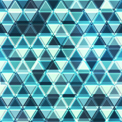Blue triangle seamless pattern.