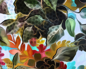 Disco Blooms - Abstract Botanical Art 