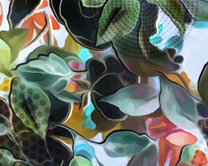 Disco Blooms - Abstract Botanical Art 