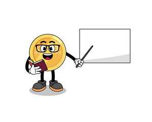 Mascot cartoon of new taiwan dollar teacher