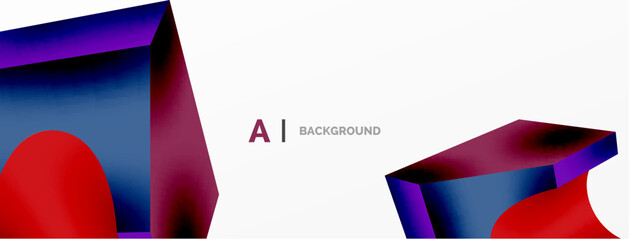 Abstract background - 3d abstract shape. Wallpaper for concept of AI technology, blockchain, communication, 5G, science, business