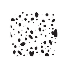 Dalmatian Spots. Dalmatian Pattern. Wild animal hide artwork background. Vector illustration.