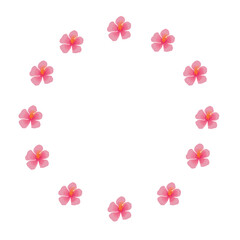 spring flowers circle frame picture