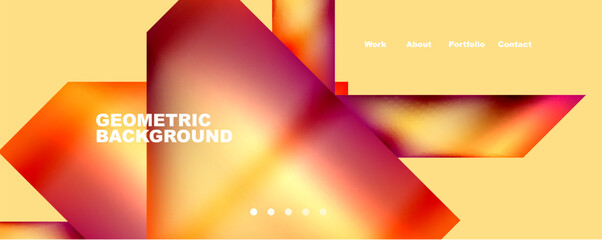 Minimalist geometric abstract background with fluid gradients. Vector Illustration For Wallpaper, Banner, Background, Card, Book Illustration, landing page