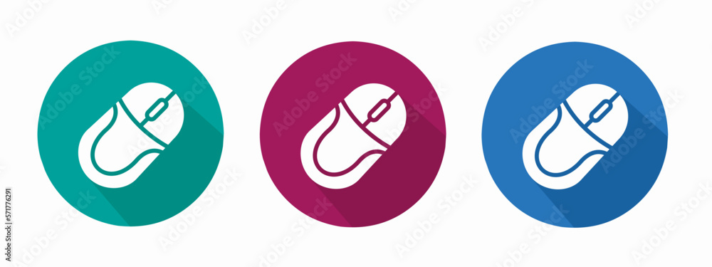 Poster icon for computer mouse vector illustration in flat.