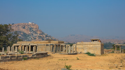 World heritage site and group of historic Hampi monuments in India