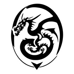 black and white of deagon shape