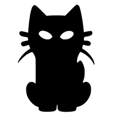 vector illustration of cat shape
