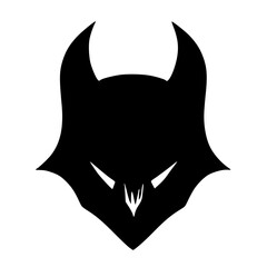 vector illustration of evil monster icon