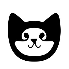 vector illustration of cat shape icon