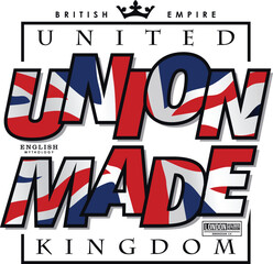 united kingdom, vector typography illustration design graphic printing