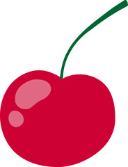 Cherry Fruit Flat Illustration