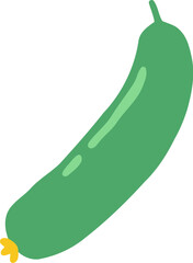 Cucumber Fruit Flat Illustration