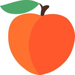 Plum Fruit Flat Illustration