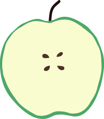 Apple Fruit Flat Illustration