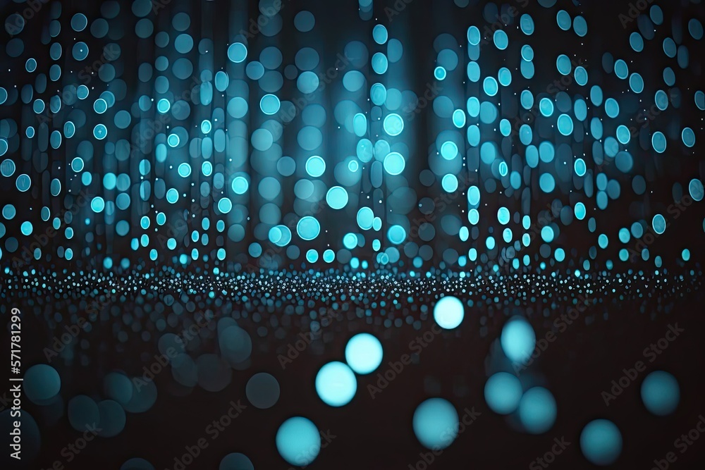 Aufkleber abstract blue or gold dot moving and growing connecting neural network. technology background. digit