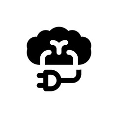 brainstorming glyph icon