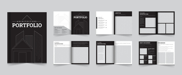 Architecture portfolio or interior portfolio Brochure Template design
