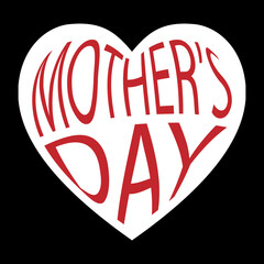 Happy Mother's Day greeting card. Vector illustration.