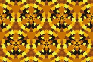 Colorful African fabric - Seamless and textured pattern, illustration