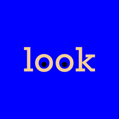 wordmark logo about look, look logo wordmark simple editable, vektor, wormark logo