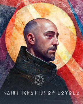 Art portrait of Saint Ignatius of Loyola
