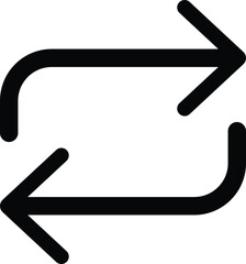 Repeat icon vector in trendy style isolated on white background, for your web site design, app, logo