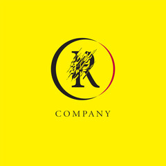 Vector R Logo, Beautiful Logotype for luxury branding. Elegant and stylish broken font design for your company.