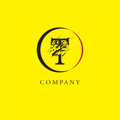 Vector T Logo, Beautiful Logotype for luxury branding. Elegant and stylish broken font design for your company.