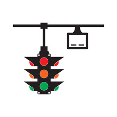 Traffic light sign symbol,icon illustration design template.