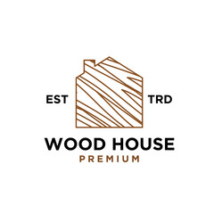 wood house icon design vector illustration minimal modern design