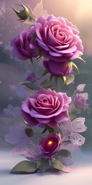 pink rose petals
