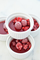 Homemade raspberry jelly