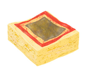 Rectangle golden ghost money in flat illustration