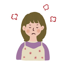 怒っている女性