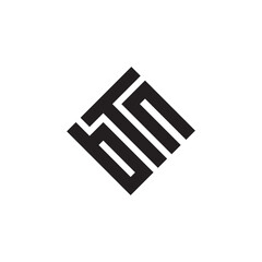 abstract letter BTN logo design vector isolated on white background.