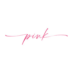 pink handwritten text design vector isolated on white background.