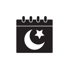 calendar ramadan icon logo design vector illustration.