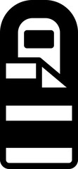 sleeping bag flat icon