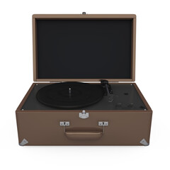 Fototapeta premium Vinyl Record Player Turntable Isolated