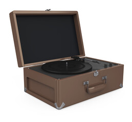 Vinyl Record Player Turntable Isolated