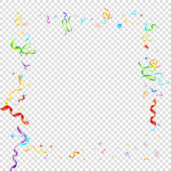 ribbon serpentine tinsel red spiral color curly