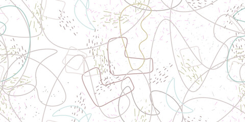 Chaotic Simple Seamless Pattern Textile One Line