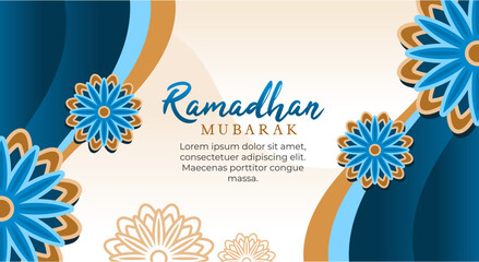 Islamic style ramadan and eid decorative banner vector