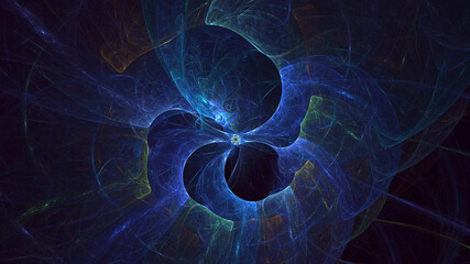 3D rendering abstract multicolor technology fractal light background