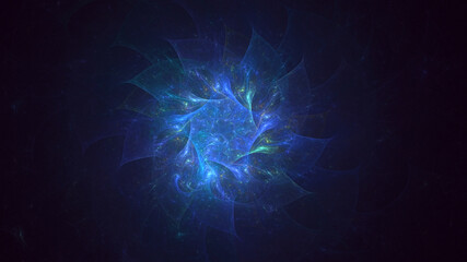 3D rendering abstract colorful fractal light background