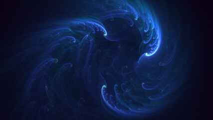 3D rendering abstract colorful fractal light background