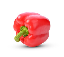 Sweet red pepper on a white background.