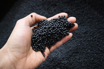 Plastic pellets for production,plastic polymer dye granules color black