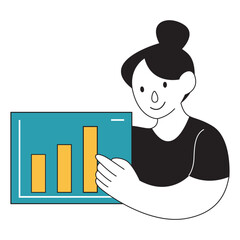 Person with a book business vector illustration